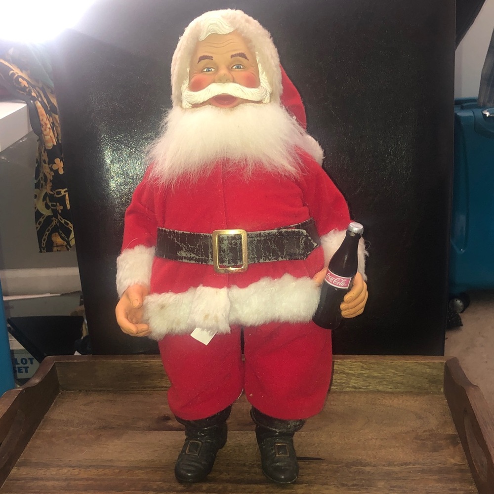 Vintage Coca Cola Santa standing doll ( read description prior to purchasing)